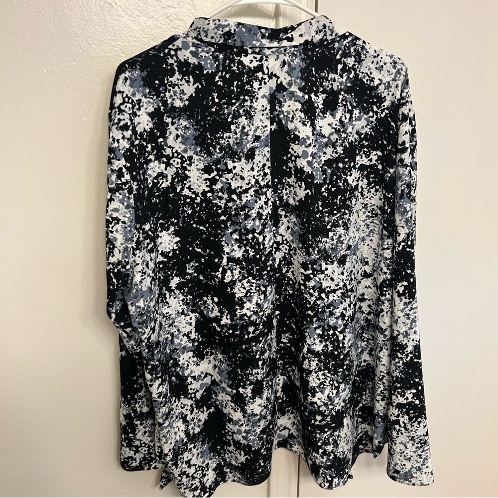 Nordstrom Tie Neck Long Sleeve Print Blouse Women’s Size XL - Picture 8 of 8